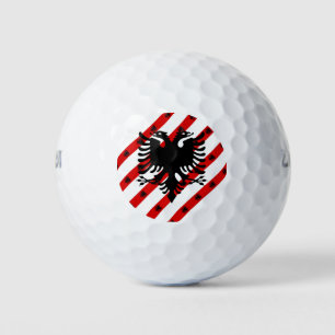 Albanian stripes flag golf balls
