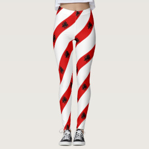 Albanian stripes flag leggings