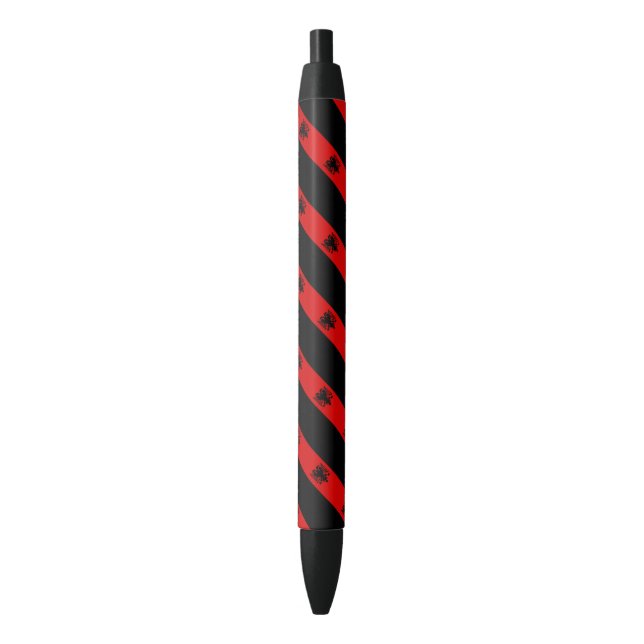 Albanian stripes flag pen (Front Vertical)