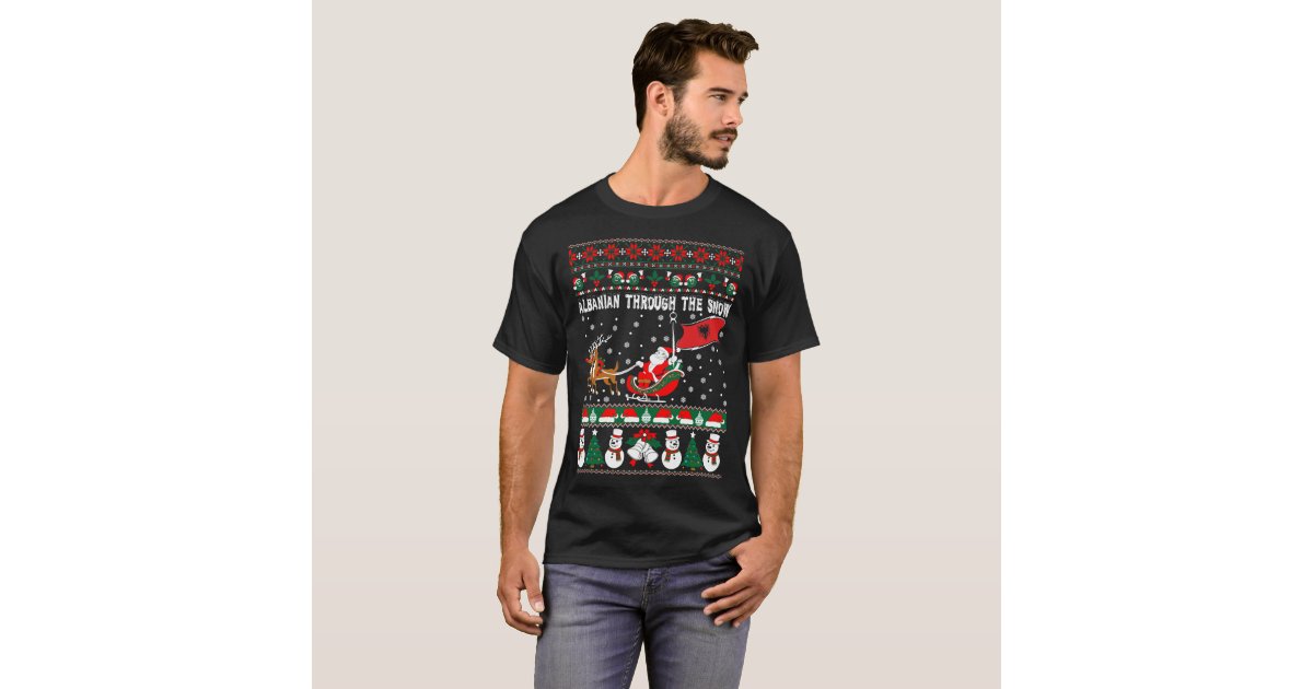 albanian-through-the-snow-ugly-christmas-sweater-zazzle