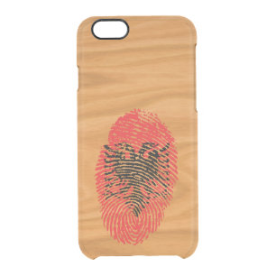 Albanian touch fingerprint flag clear iPhone 6/6S case