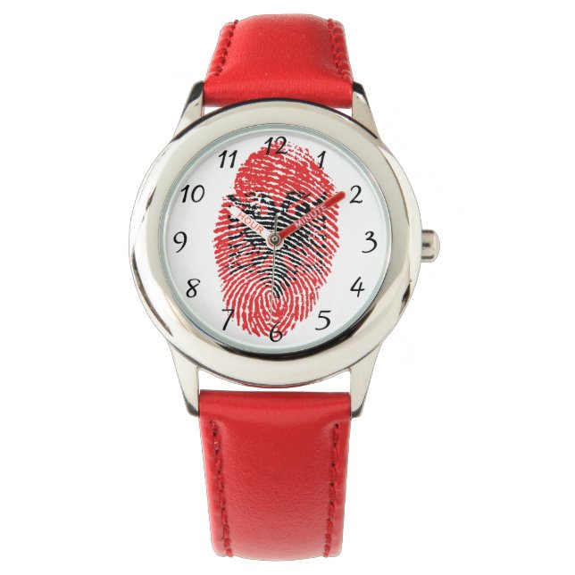 Albanian touch fingerprint flag watch (Front)