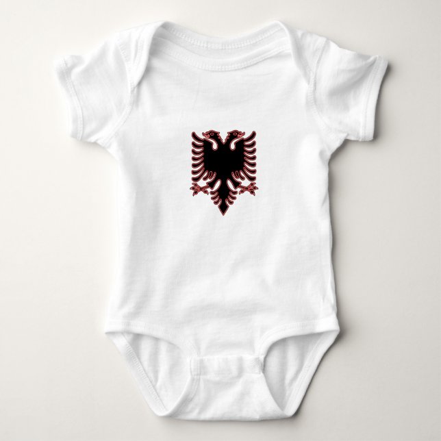 Albanian two-headed eagle baby bodysuit (Front)