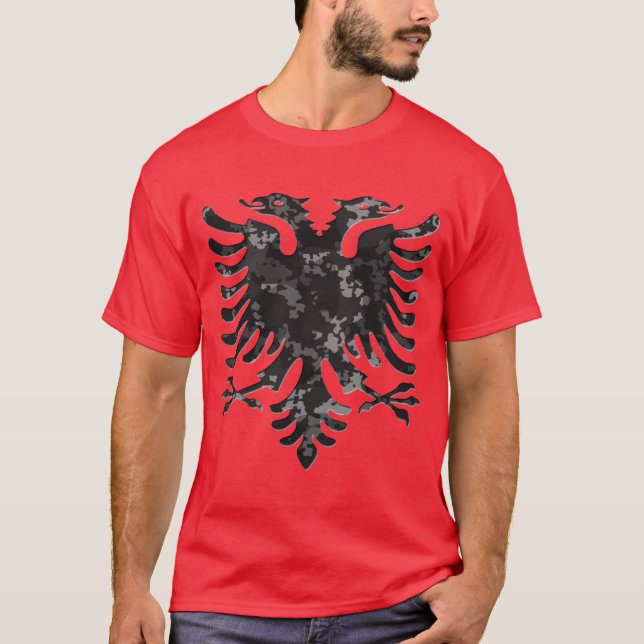 Albanian Urban Camo Eagle 3D T-Shirt (Front)