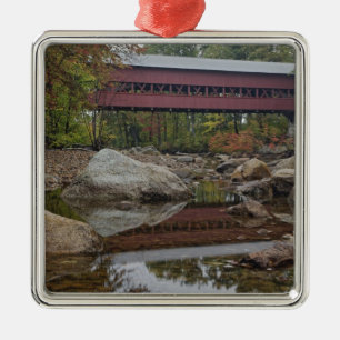 Albany Bridge, just off the Kancamagus Metal Ornament