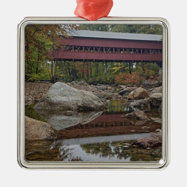 Albany Bridge, just off the Kancamagus Metal Ornament (Front)