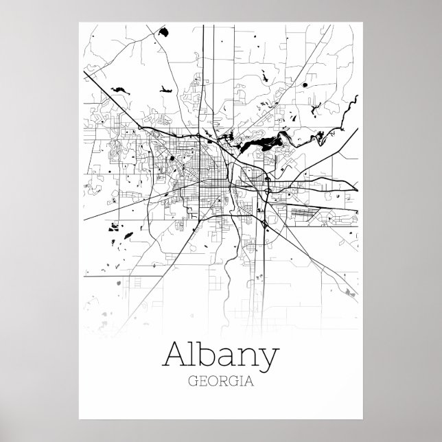 Albany Map - Georgia - City Map Poster (Front)