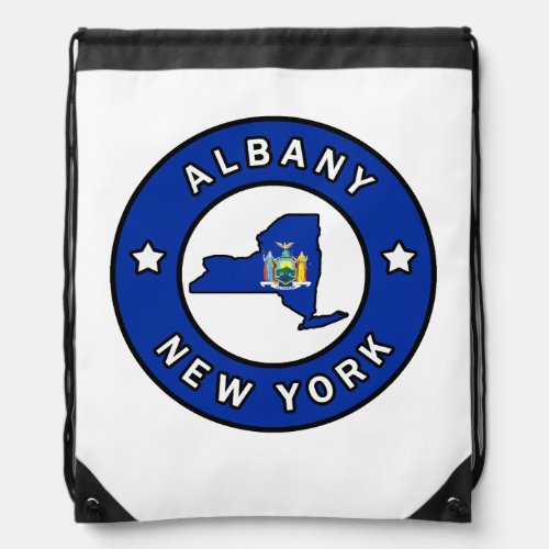 Albany New York Drawstring Bag