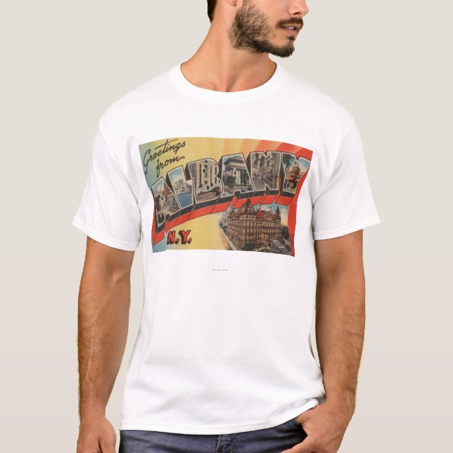 Albany, New York - Large Letter Scenes 2 T-Shirt (Front)