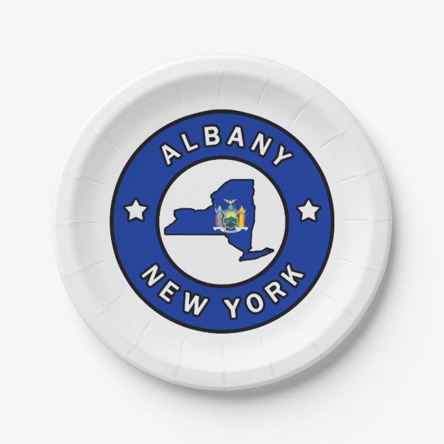 Albany New York Paper Plates (Front)