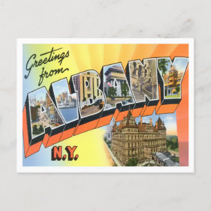 Albany, New York Vintage Big Letters Postcard