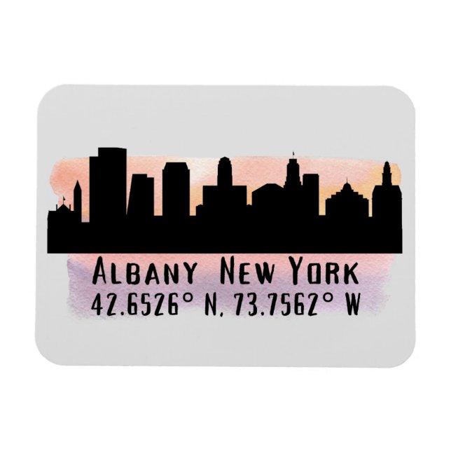 Albany NY City Skyline  Magnet (Horizontal)