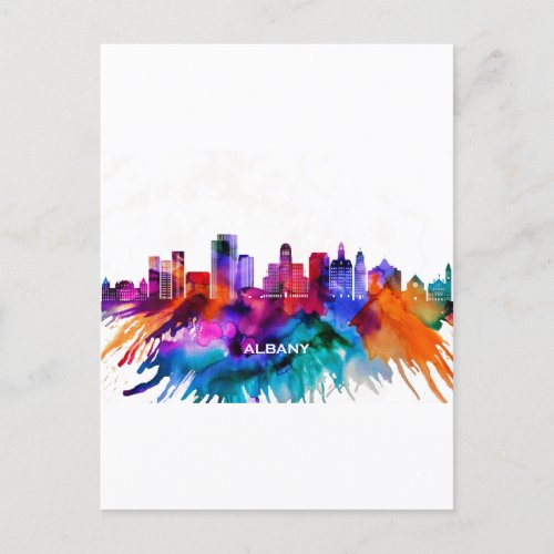 Albany Skyline Invitation Postcard