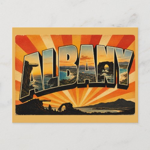 Albany WA Australia Southern Ocean Coast Art Postcard