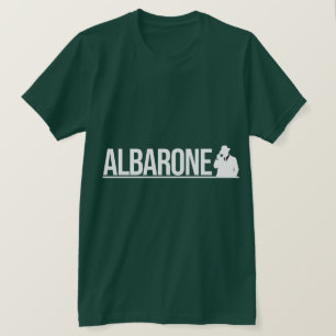 Albarone Gangster Silhouette Graphic - White T-Shirt
