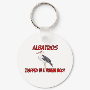 Albatros trapped in a human body keychain