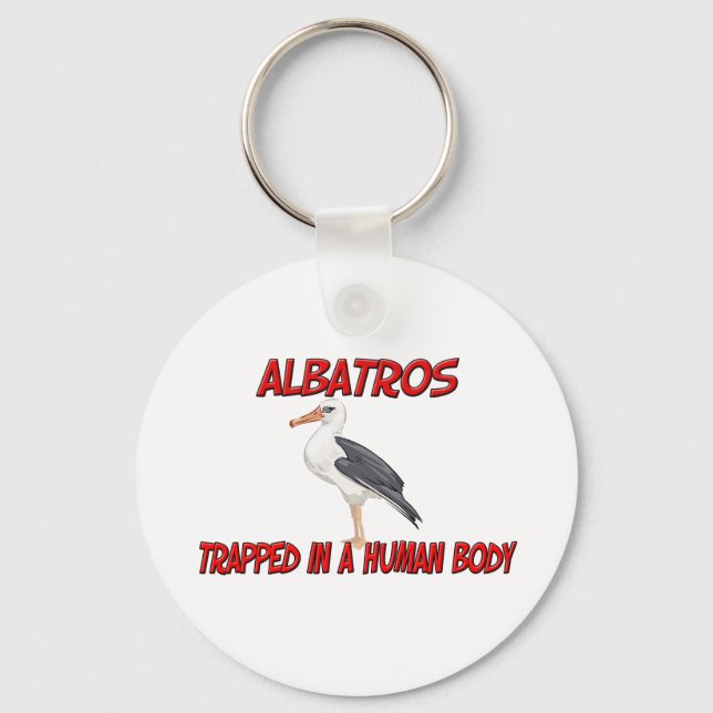 Albatros trapped in a human body keychain (Front)