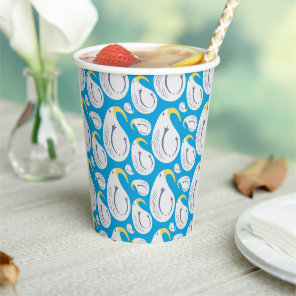 Albatross Blue and White Paper Cups
