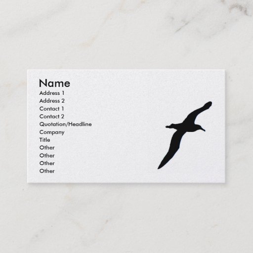 Customizable Albatross Business Card