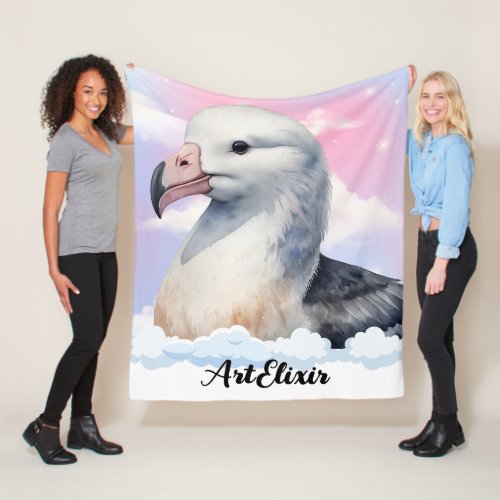 Albatross Dreamy Print Fleece Blanket