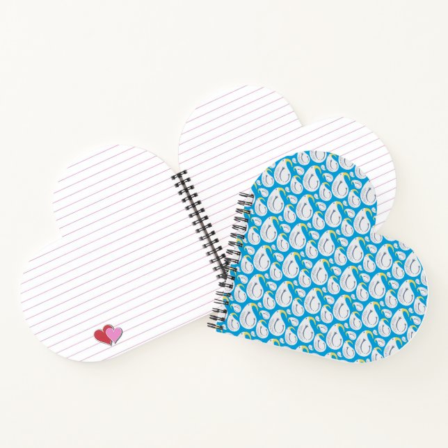Albatross Kids Birthday Party Blue, White, Yellow  Notebook (Inside)