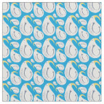 Albatross Ocean Blue Yellow White Birthday Cotton Fabric