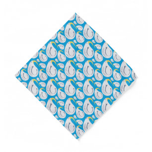 Albatross Party Blue, White, Yellow Kids Birthday Bandana