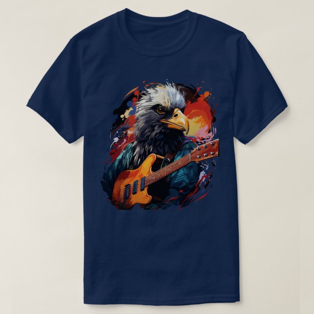 Albatross Playing Guitar T-Shirt (Design Front)