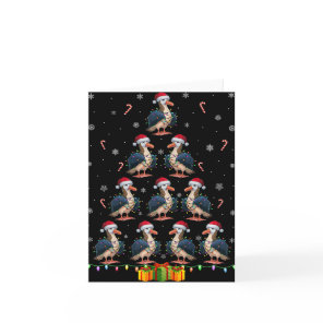 Albatross Santa Hat Xmas Lights Men Women Christma Card