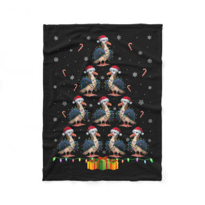 Albatross Santa Hat Xmas Lights Men Women Christma Fleece Blanket