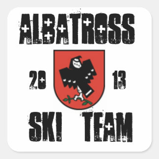 albatross ski team square sticker