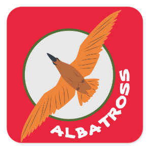 Albatross Square Sticker