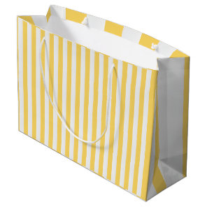 Albatross Yellow and White Striped Large Gift Bag