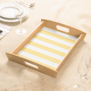 Albatross Yellow and White Striped Serving Tray