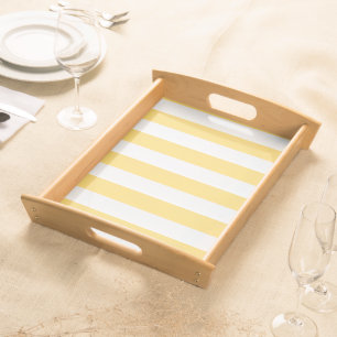 Albatross Yellow and White Striped Serving Tray
