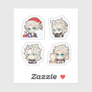 Albedo Genshin Impact 4 Pack Sticker Sheet Extra P