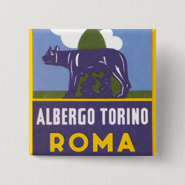 Albergo Torino Button (Front)
