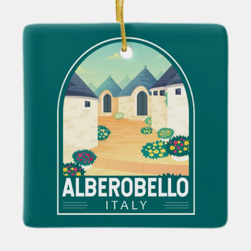 Alberobello Italy  Travel Art Vintage Ceramic Ornament