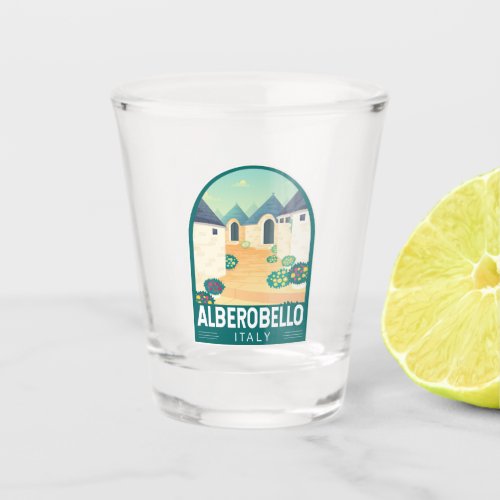 Alberobello Italy  Travel Art Vintage Shot Glass