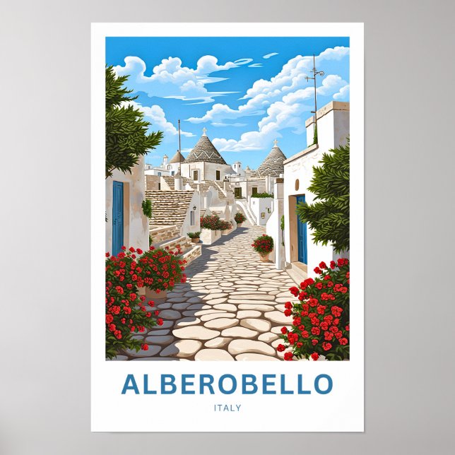 Alberobello Italy Travel Print (Front)