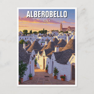 Alberobello Italy Trulli houses Travel Postcard