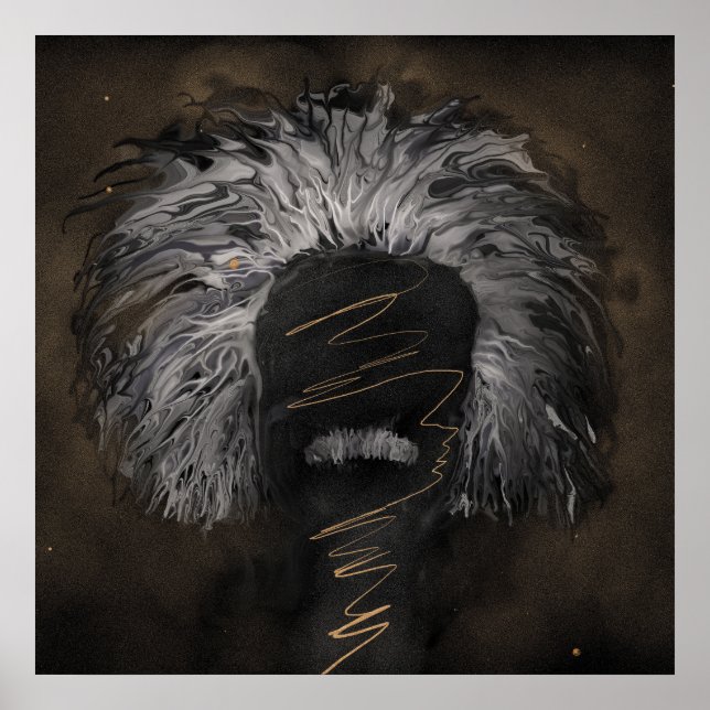 Albert – Abstract Modern Portrait  Poster (Front)