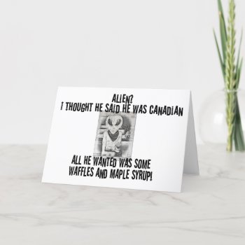 Albert Alien Tee Card by aandjdesigns at Zazzle