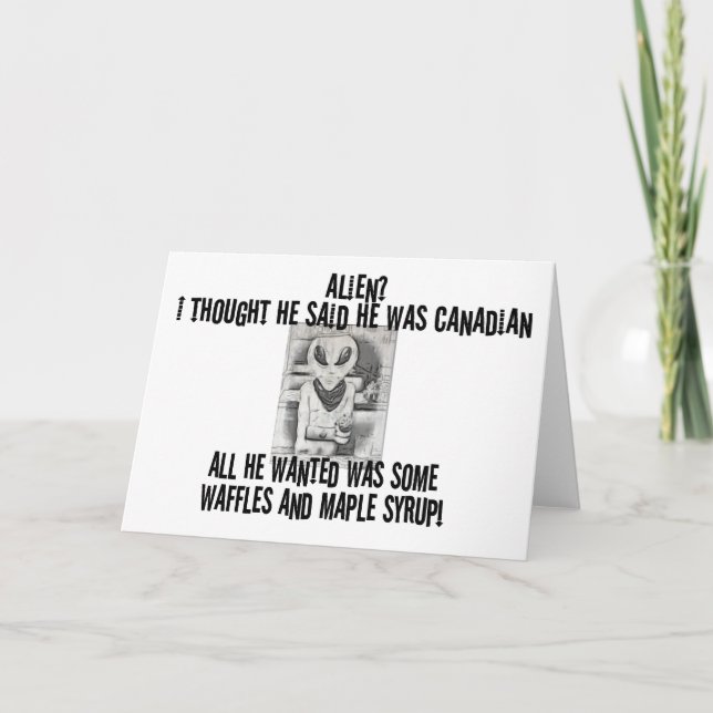 Albert Alien Tee Card (Front)