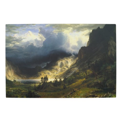 Albert Bierstadt _ A Storm in the Rocky Mountains Metal Print