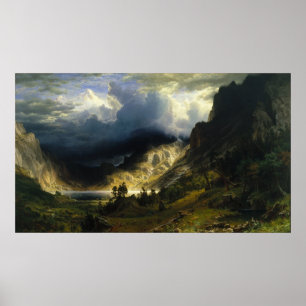 Albert Bierstadt - A Storm in the Rocky Mountains Poster