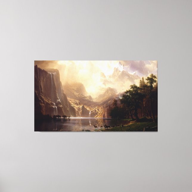 Albert Bierstadt - Among the Sierra Nevada, Califo Canvas Print (Front)