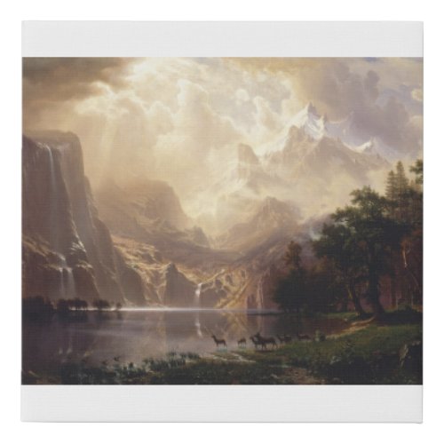 Albert Bierstadt _ Among the Sierra Nevada Califo Faux Canvas Print
