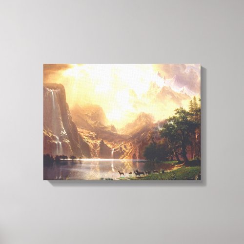 Albert Bierstadt Among the Sierra Nevada Canvas Print