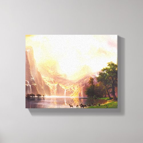 Albert Bierstadt Among the Sierra Nevada Canvas Print